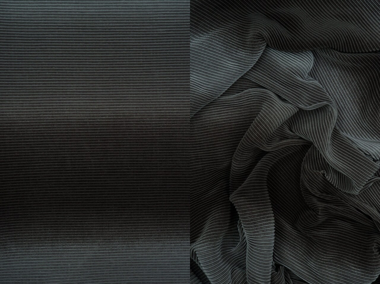 1 Yard Pleated Ombre Bodre Interlock Fabric 100% Polyester 58/59" Wide Ideal For Apparel